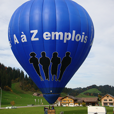 Ballonfahrt über die Alpen